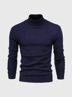 Men's Soft Cotton Turtleneck Sweater - Breathable All-Season Knit