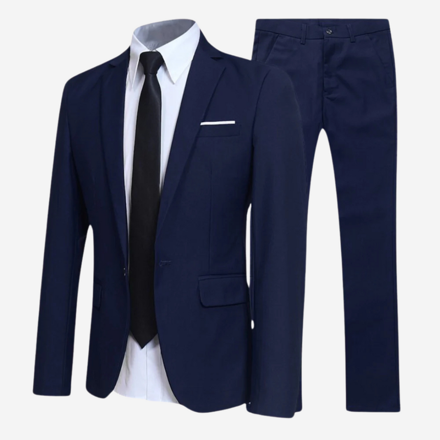 Men’s 2-Piece Slim Fit Suit – Formal Blazer and Trousers Set for Events & Business