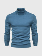 Men's Soft Cotton Turtleneck Sweater - Breathable All-Season Knit