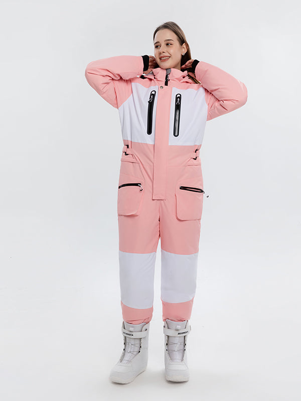 Women's Arctic Queen Slope Star Icon ski suit by Les Odettes, winter snow jumpsuit with a one-piece design, in a vibrant color.
