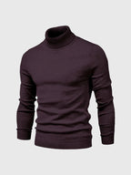 Men's Soft Cotton Turtleneck Sweater - Breathable All-Season Knit
