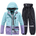 Men's Arctic King winter sport snowboard suit set by Les Odettes, featuring a snow jacket and pants for freestyle snowboarding.