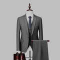 Men’s Black 3-Piece Suit – Slim Fit Formal Blazer Vest Trousers Set