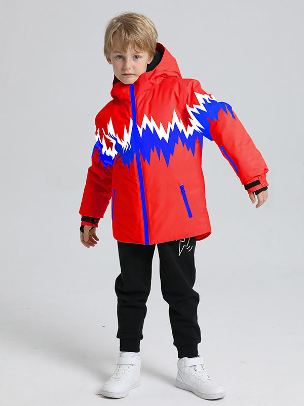 Kids' Phibee Lightning Duck Down Snow Jacket by Les Odettes for boys and girls, featuring warm insulated winter outerwear.