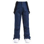 Women's insulated snow pants from Les Odettes, Aurora winter ski bibs with waterproof material and adjustable straps for snow activities.