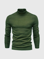 Men's Soft Cotton Turtleneck Sweater - Breathable All-Season Knit