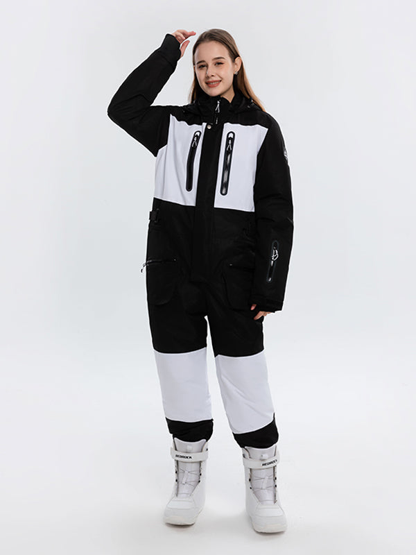 Women's Arctic Queen Slope Star icon ski suit by Les Odettes, winter snow jumpsuit with a stylish, insulated one-piece design.