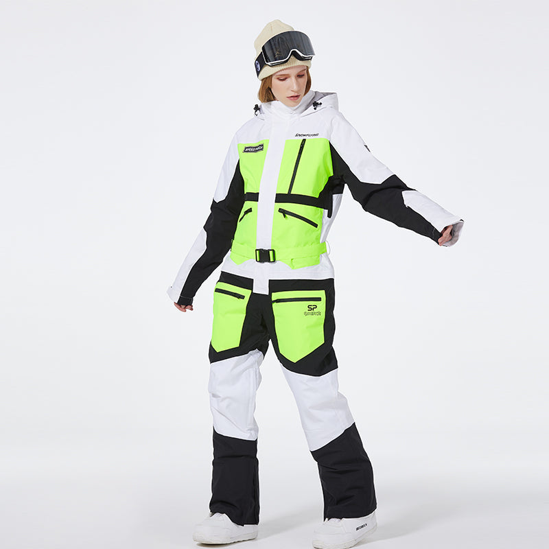 Women's SpeedPanda Mountain Unisex Alpine GlacierPro Extreme Onesie Jumpsuit by Les Odettes, featuring full coverage and durable outdoor fabric.