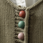 Women's Knitted Vest Acrylic Wool Colored Buttons
