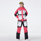 Women's SpeedPanda Mountain Unisex Alpine GlacierPro Extreme jumpsuit by Les Odettes, featuring a one-piece design for outdoor winter adventures.