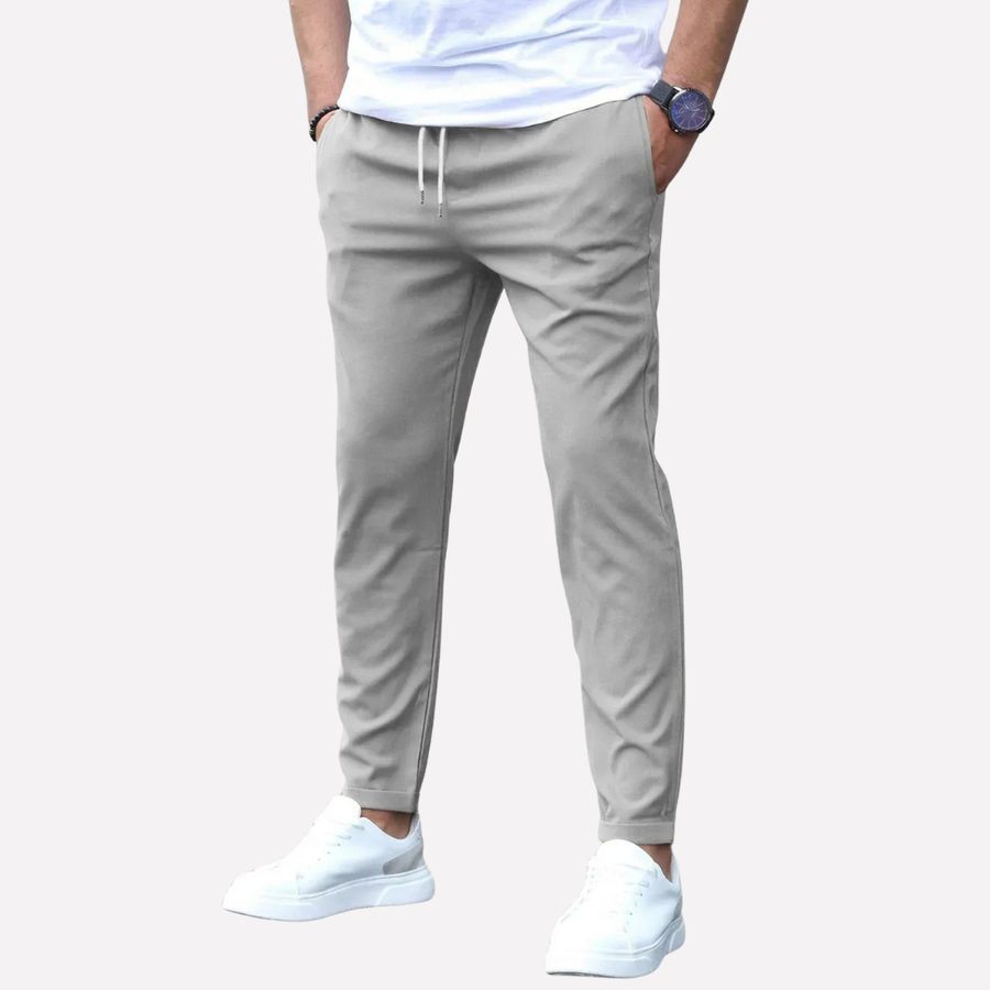 Men’s Stretch Trousers – Straight Fit Everyday Smart Casual Pants