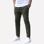 Men’s Stretch Trousers – Straight Fit Everyday Smart Casual Pants