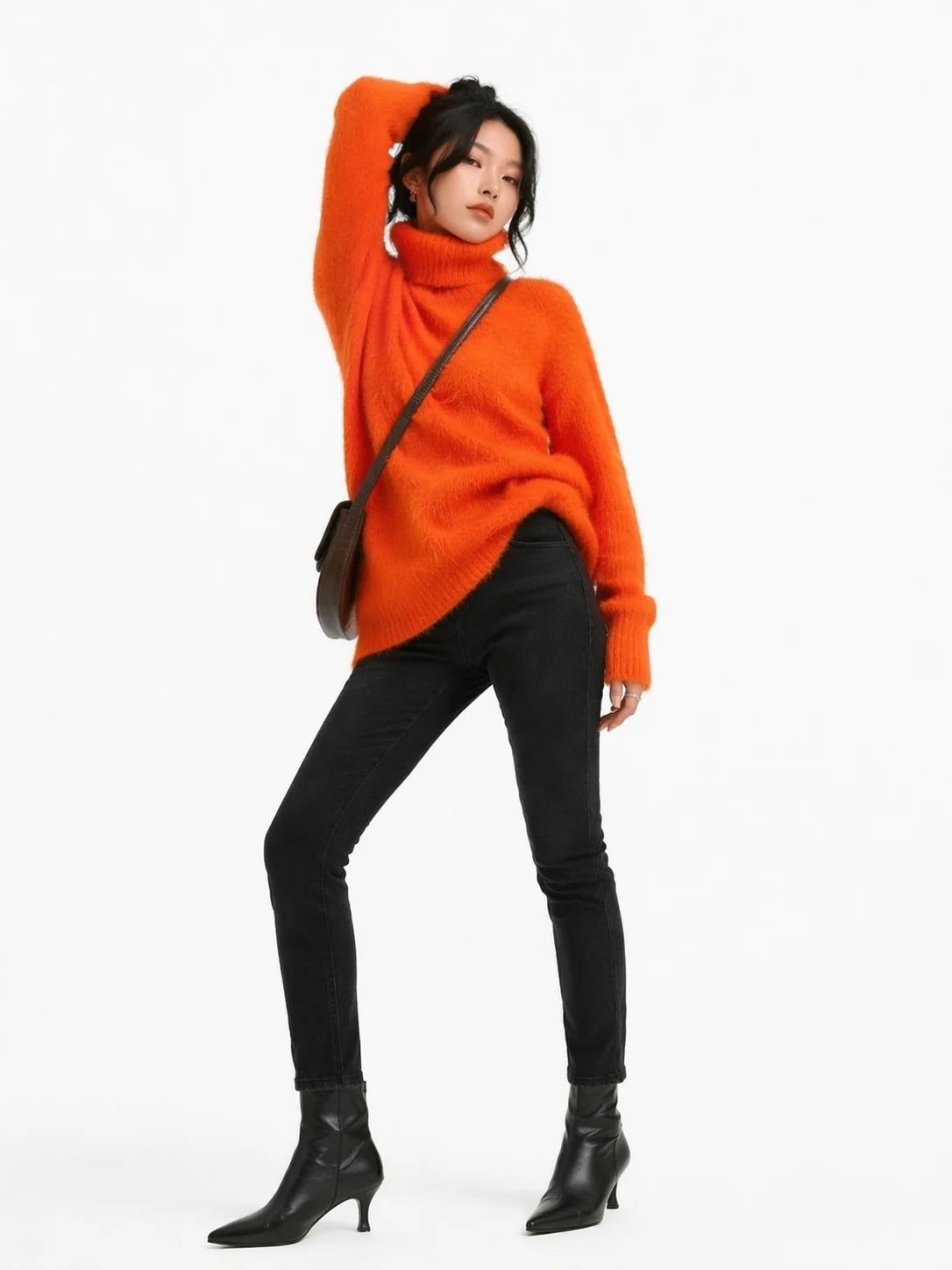 Women’s Mohair Turtleneck Sweater – Warm & Relaxed Fit