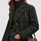 Les Odettes Mariza™ warm fabric-blend overcoat displayed on a mannequin, featuring a tailored fit and classic style.