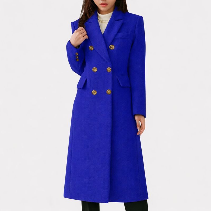 Ziva™ cozy overcoat by Les Odettes, shown in soft fabric with a tailored fit, featuring wide lapels and a warm, stylish design.