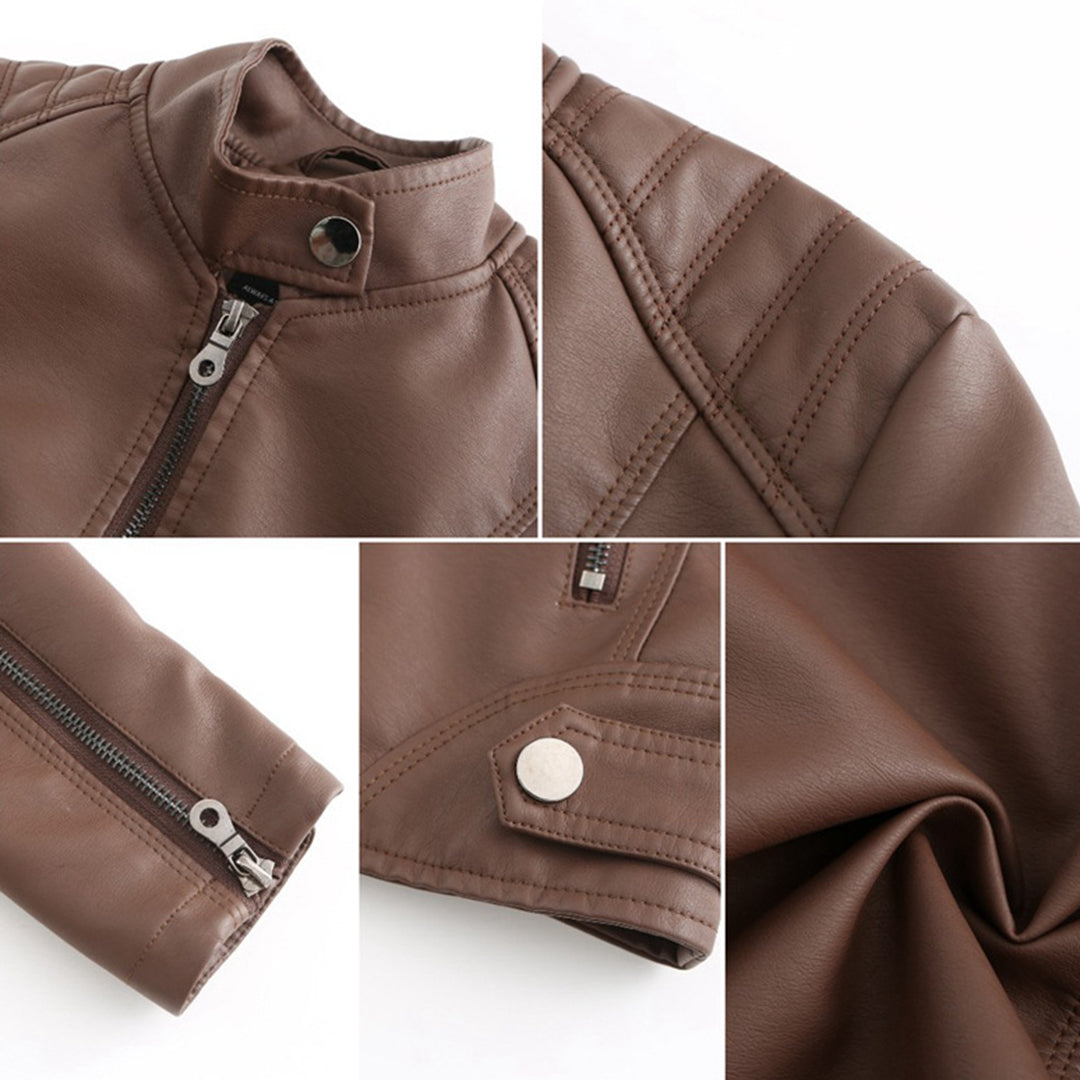 Les Odettes Zyra™ modern jacket featuring a sleek, minimalist design with smooth fabric and tailored fit.