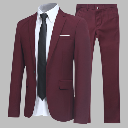 Men’s Elegant Suit Set – Comfortable Tailored Blazer and Trousers