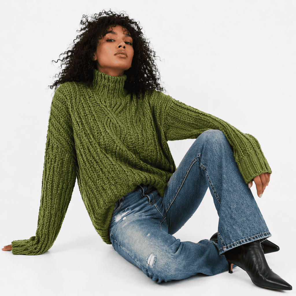 Elegant Women’s Knit Sweater – Classic Round Neck Style
