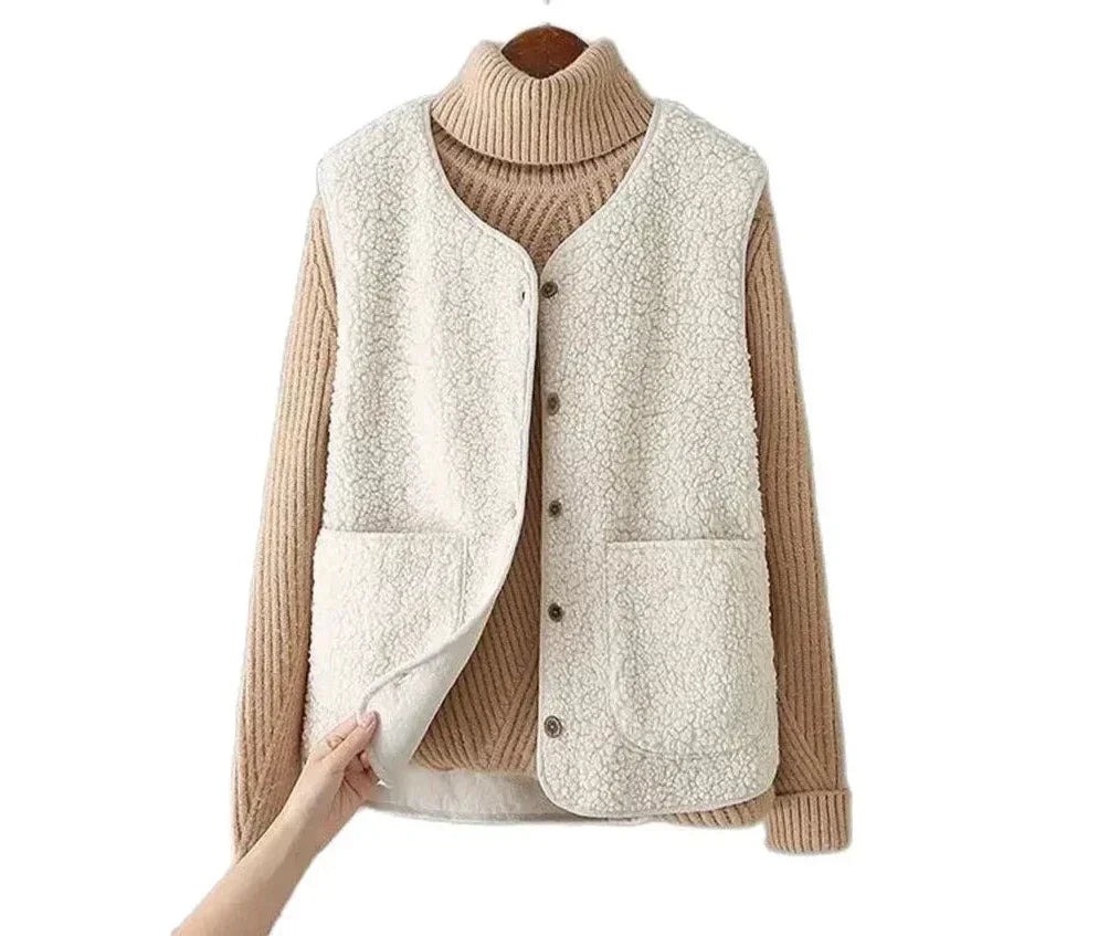 Les Odettes Celeste™ soft comfort vest for women, featuring a cozy, lightweight design with a smooth fabric finish.