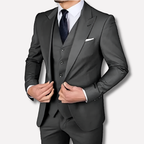 Men’s Slim Fit 3-Piece Suit – Blazer Waistcoat Trousers Formal Set