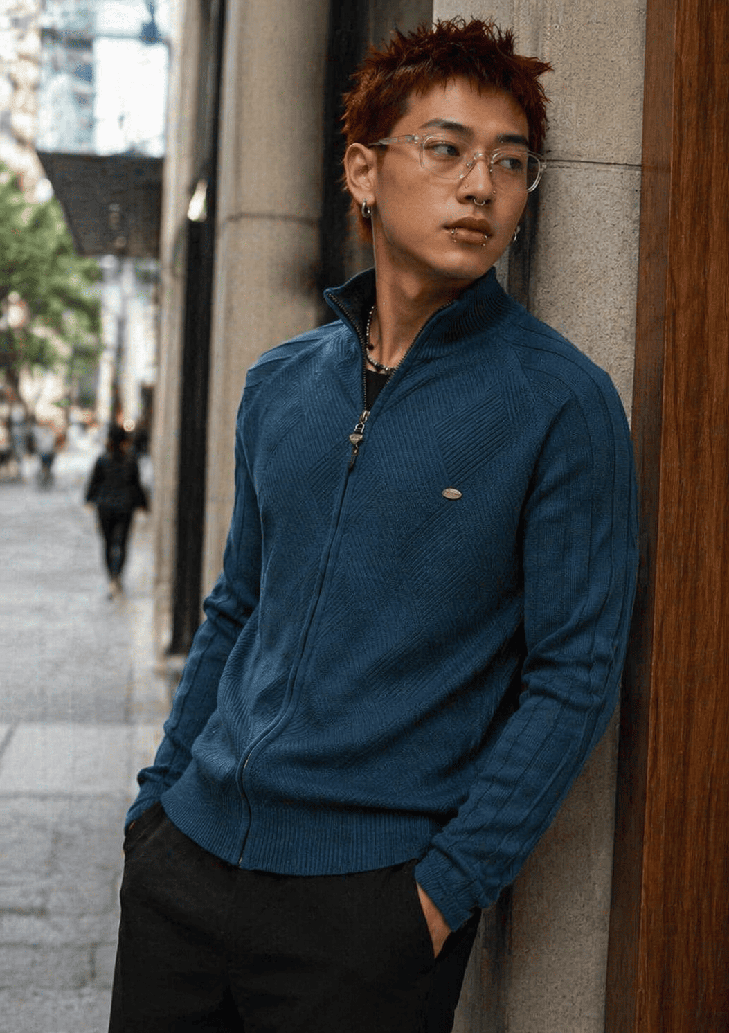 Men’s Full Zip Cotton Cardigan Sweater – Regular Fit Layering Knit Jacket