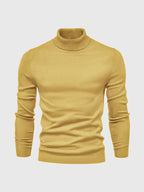 Men's Soft Cotton Turtleneck Sweater - Breathable All-Season Knit