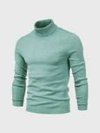 Men's Soft Cotton Turtleneck Sweater - Breathable All-Season Knit