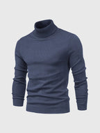 Men's Soft Cotton Turtleneck Sweater - Breathable All-Season Knit