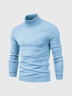 Men's Soft Cotton Turtleneck Sweater - Breathable All-Season Knit