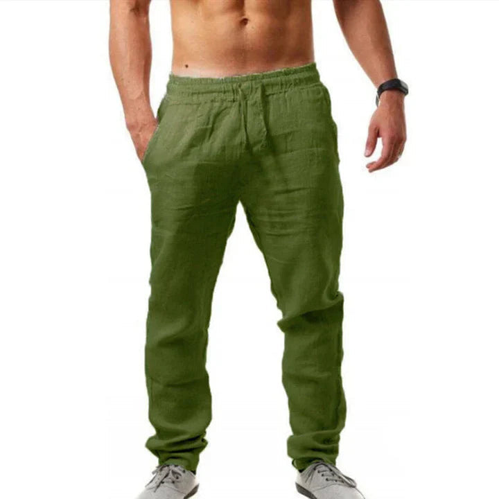 Men’s Linen Trousers – Lightweight Relaxed Fit Summer Pants