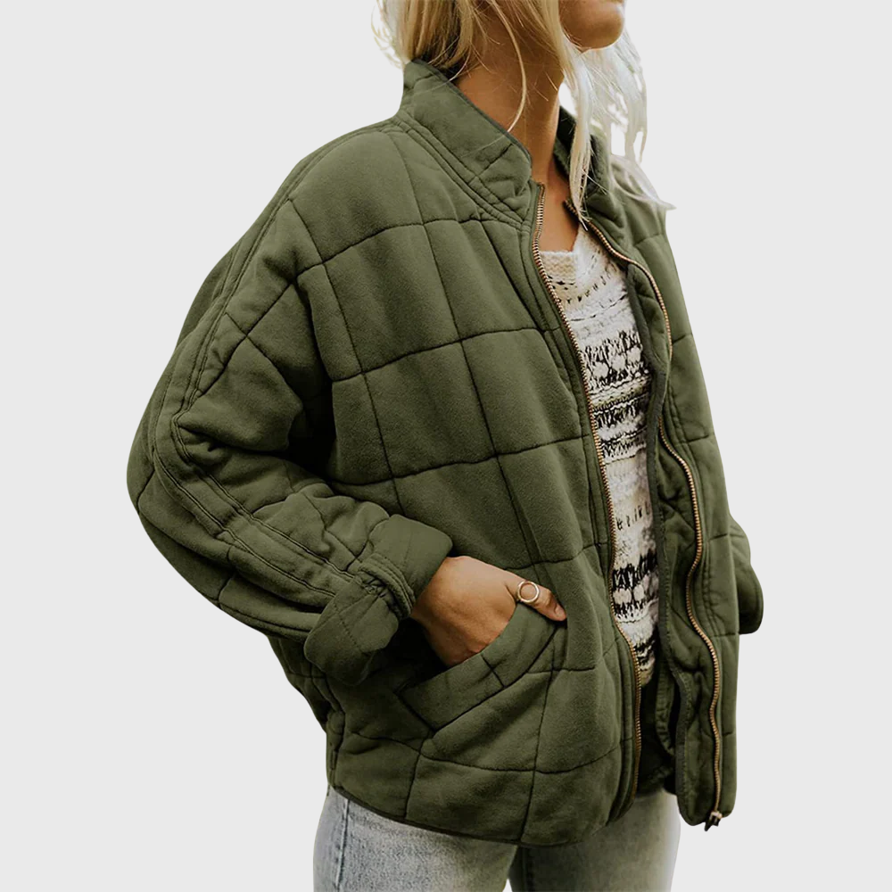 Hazel™ elegant jacket by Les Odettes featuring a tailored fit, soft fabric, and stylish design in a neutral color.