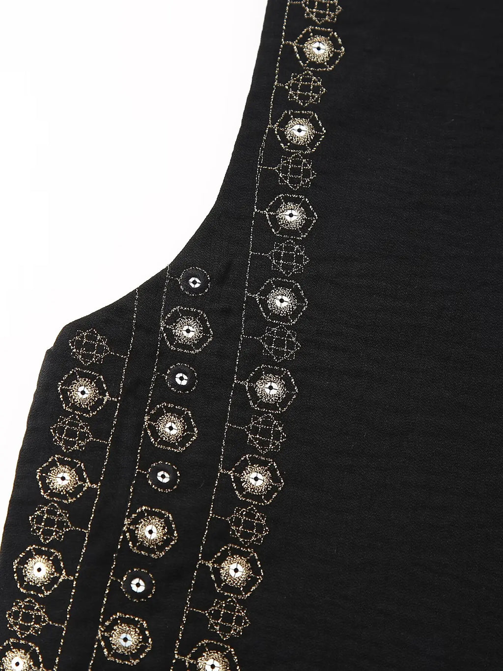 Les Odettes Celestia™ boho vest with sequin pattern, featuring vibrant colors and flowy design, perfect for bohemian style outfits.
