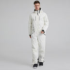 Men's Les Odettes RIVIYELE one-piece winter snowboarding ski snowsuit with a practical, stylish design and insulated fabric.
