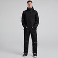 Men's RIVIYELE stylish one-piece snowboarding ski snowsuit in black with insulated winter design, from Les Odettes.