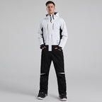 Men's Les Odettes RIVIYELE winter snowboard ski snowsuit, stylish one-piece snow suit with insulated design and adjustable features.