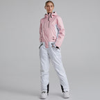 Men's Les Odettes winter snowboard ski snowsuit, practical stylish one-piece snow suit with insulated fabric and adjustable features.