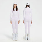 Les Odettes women's lightweight tech base layer set, showing a sleek, fitted functional base layer with breathable fabric.