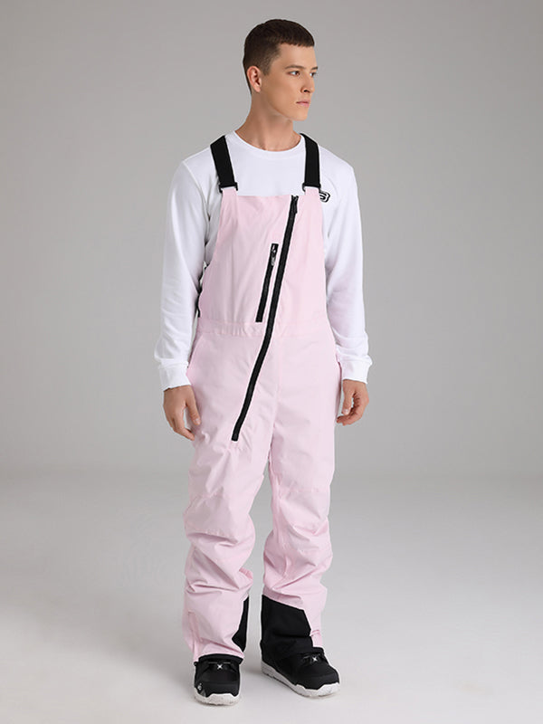 Women's Searipe Oblique Zipper Winter Ski Bibs by Les Odettes with snow-resistant fabric and oblique zipper design.