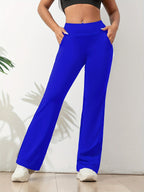 Women’s Flared Yoga Pants with Elastic Waistband and Stretch Fit
