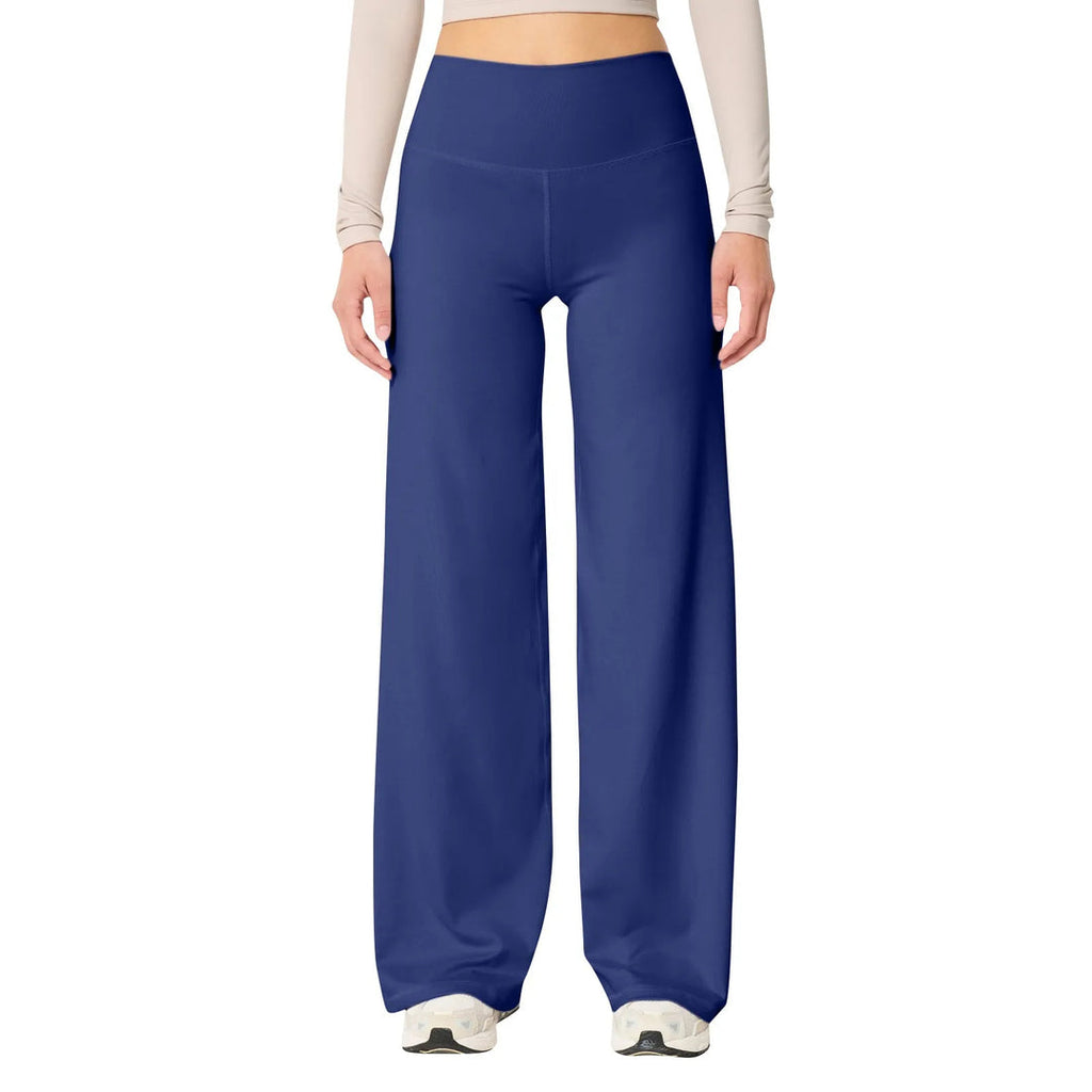 High waisted stretch yoga pants for women by Les Odettes, slim fit design, shown in a comfortable pose on a plain background.