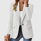 Les Odettes Grace™ elegant blazer in a tailored fit, shown in a square image highlighting the sleek design and classic style.