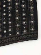 Les Odettes Celestia™ boho vest with sequin pattern, sleeveless design, and relaxed fit, perfect for bohemian style outfits.