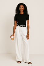 Tailored Wide-Leg Trousers
