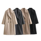 Ramona™ elegant coat by Les Odettes, soft, loose-fitting long winter coat with versatile casual style, perfect for autumn and winter wear.