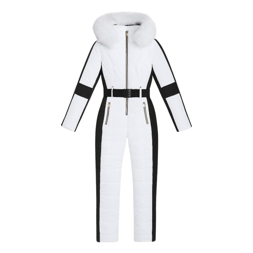 Les Odettes Glamour Ski Suit Dolly monosuit in stylish outerwear, featuring a sleek snow suit design for winter sports.