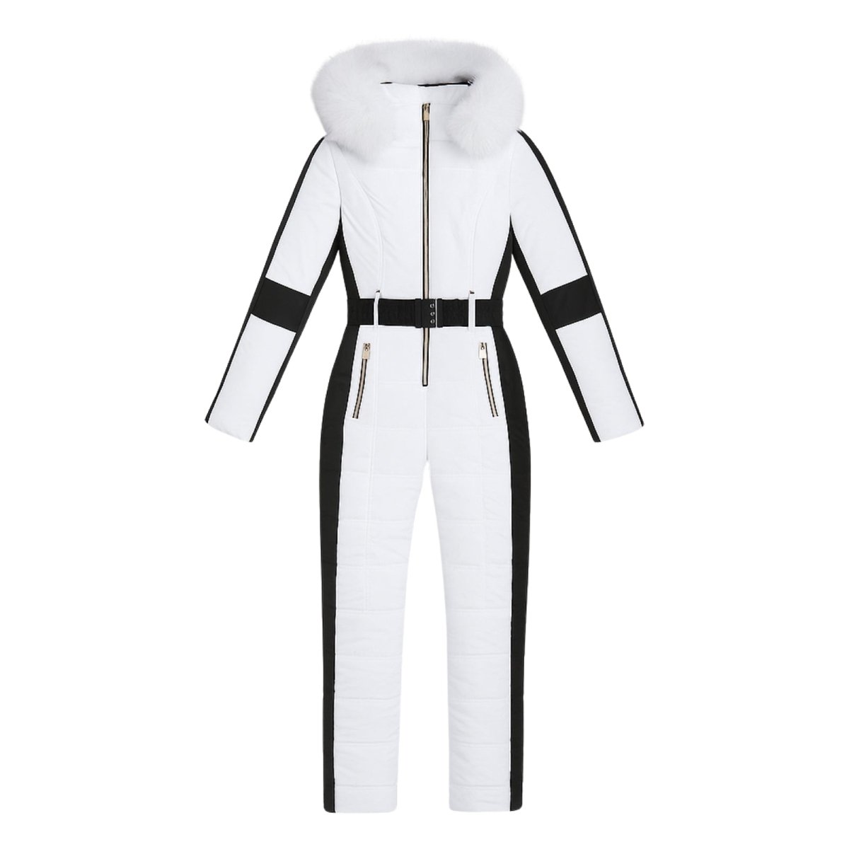 Les Odettes Glamour Ski Suit Dolly monosuit in stylish outerwear, featuring a sleek snow suit design for winter sports.