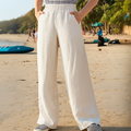 Women’s High Waist Wide Leg Trousers with Breathable Lightweight Fabric
