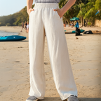 Women’s High Waist Wide Leg Trousers with Breathable Lightweight Fabric