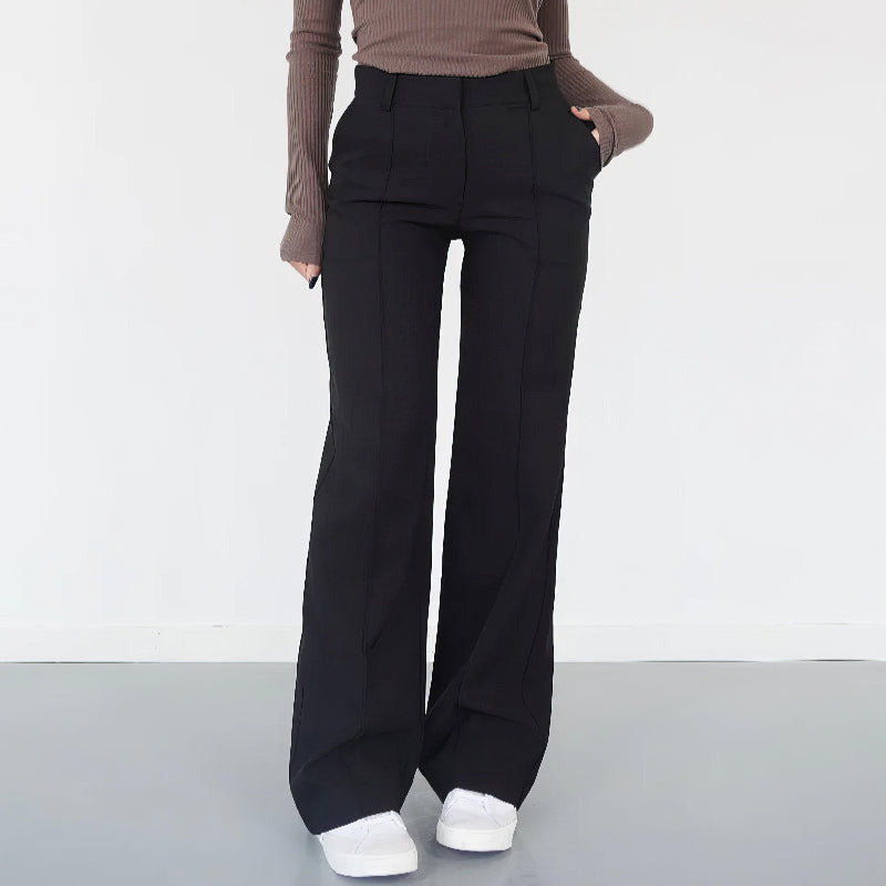 Women’s High Waisted Wide Leg Trousers with Structured Fit
