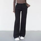 Women’s High Waisted Wide Leg Trousers with Structured Fit